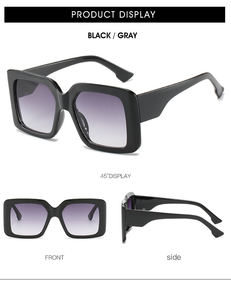 Oversized Square Retro Gradient Sunglasses Oversized Square Retro Gradient Sunglasses