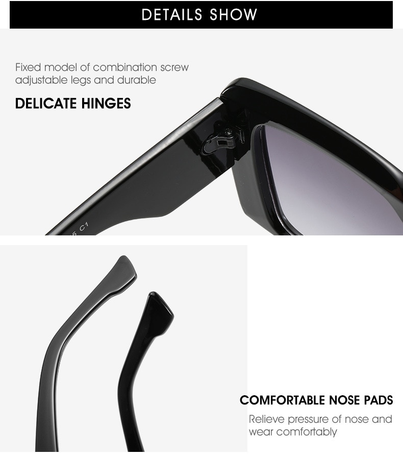 Oversized Square Retro Gradient Sunglasses Oversized Square Retro Gradient Sunglasses