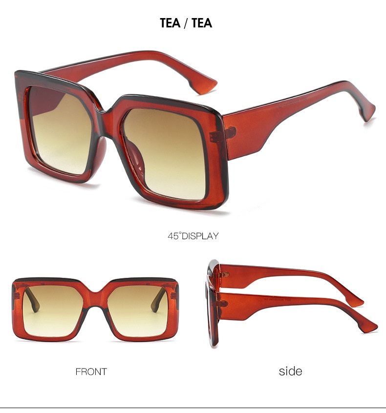 Oversized Square Retro Gradient Sunglasses Oversized Square Retro Gradient Sunglasses