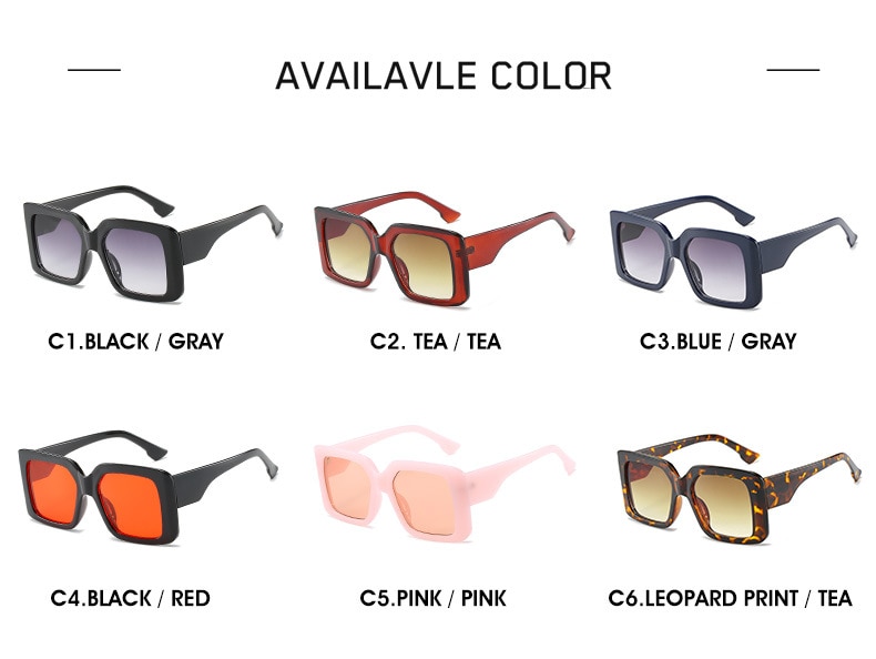 Oversized Square Retro Gradient Sunglasses Oversized Square Retro Gradient Sunglasses