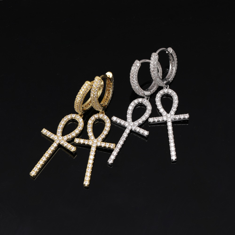 Iced Zircon Earrings for Men