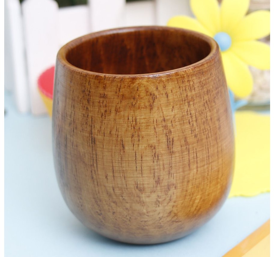 Solid Wood Tea Cup