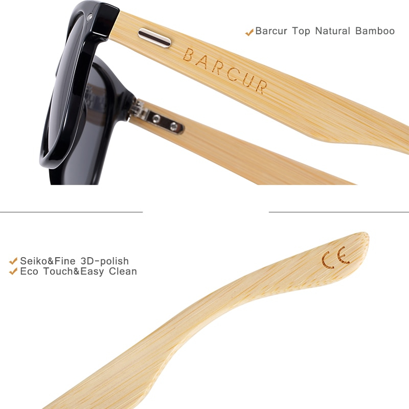 Men's Polarized Bamboo Sunglasses