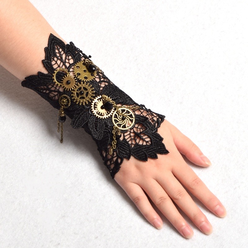 Steampunk Lace Wrist Cuff