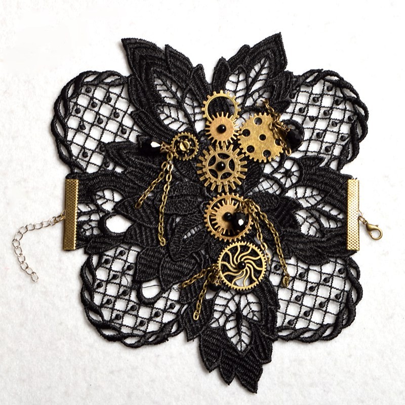 Steampunk Lace Wrist Cuff