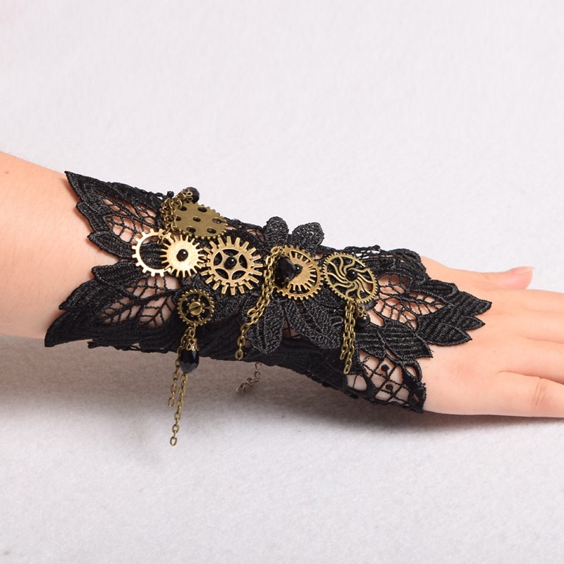 Steampunk Lace Wrist Cuff