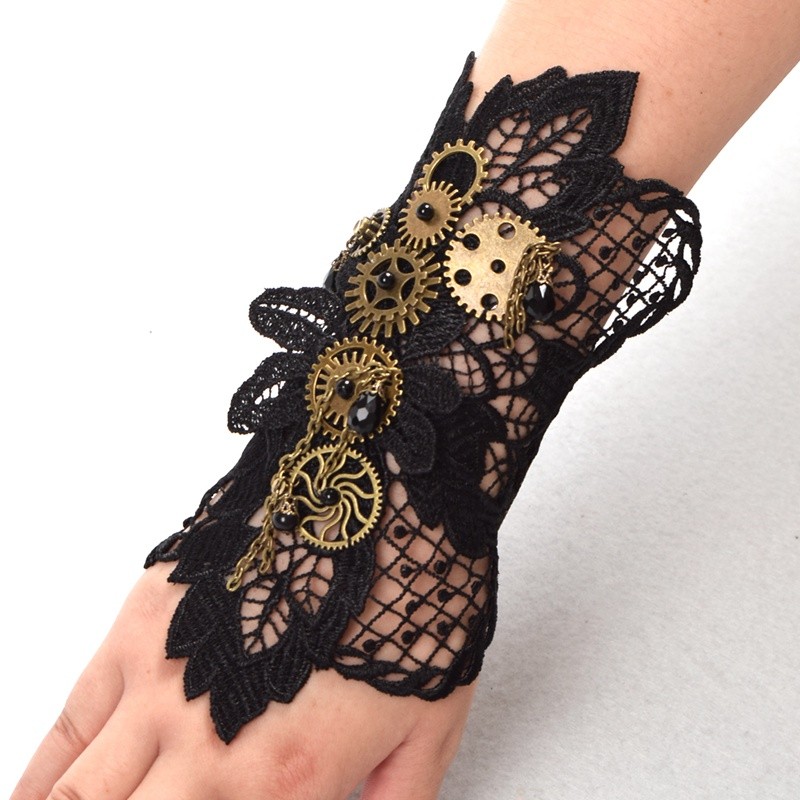 Steampunk Lace Wrist Cuff