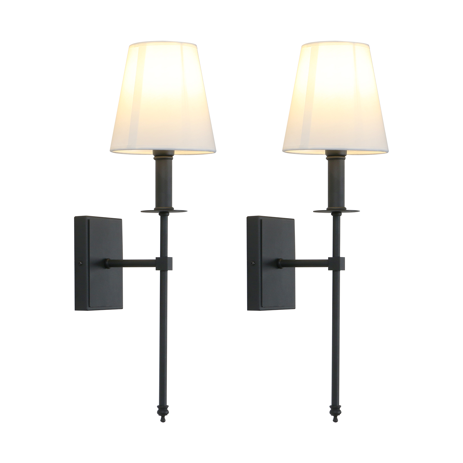 Classic Rustic Wall Lamps Pair