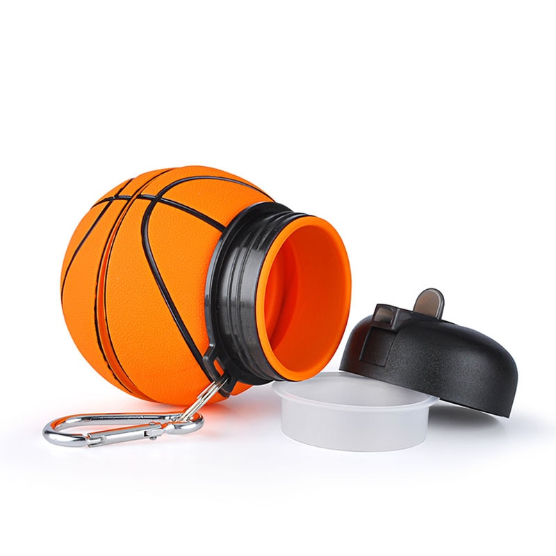 Foldable Football / Basketball / Tennis Leakproof Silica Gel Kid's Water Bottle