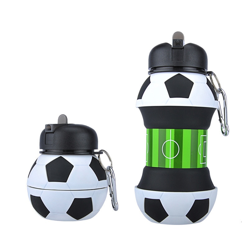 Foldable Football / Basketball / Tennis Leakproof Silica Gel Kid's Water Bottle