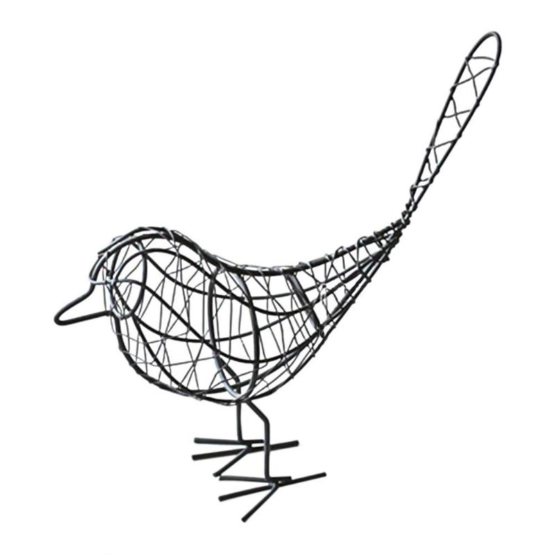 Nordic Metal Wire Bird Figurine