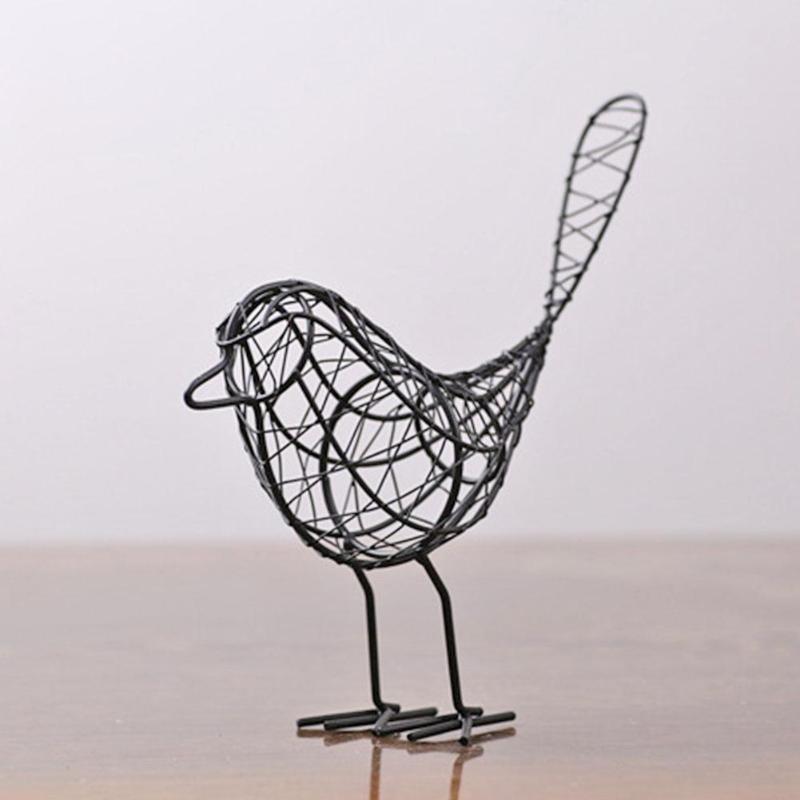 Nordic Metal Wire Bird Figurine