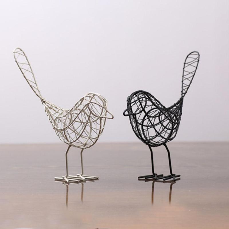 Nordic Metal Wire Bird Figurine