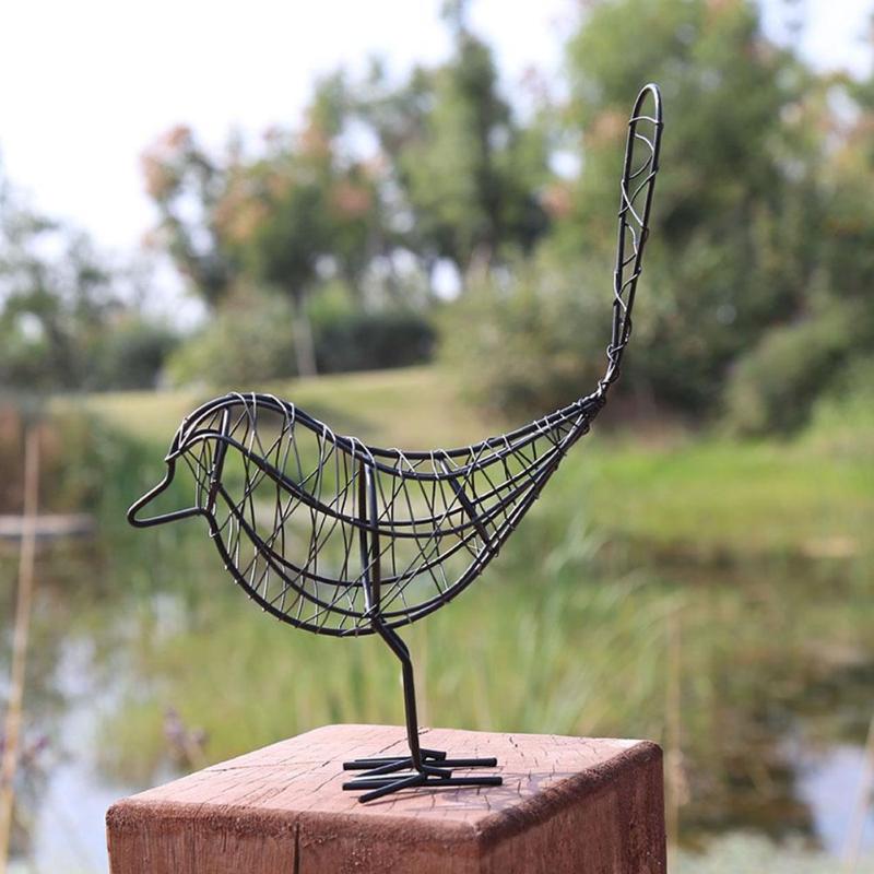 Nordic Metal Wire Bird Figurine