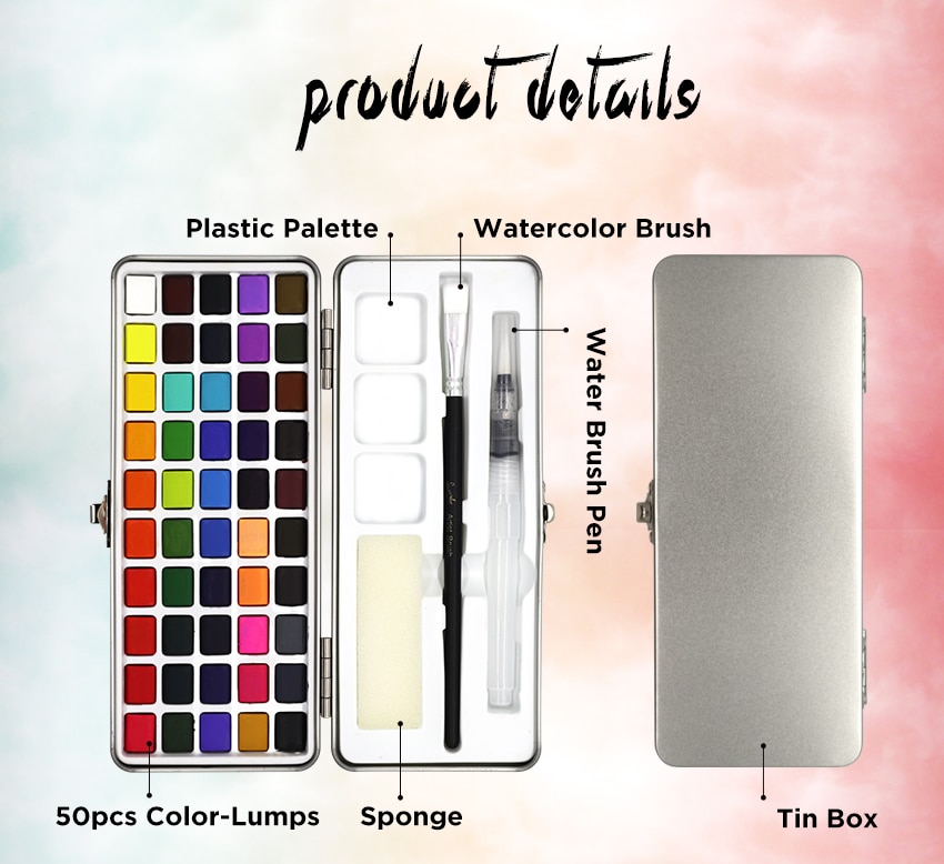 Portable Watercolor Paint Set