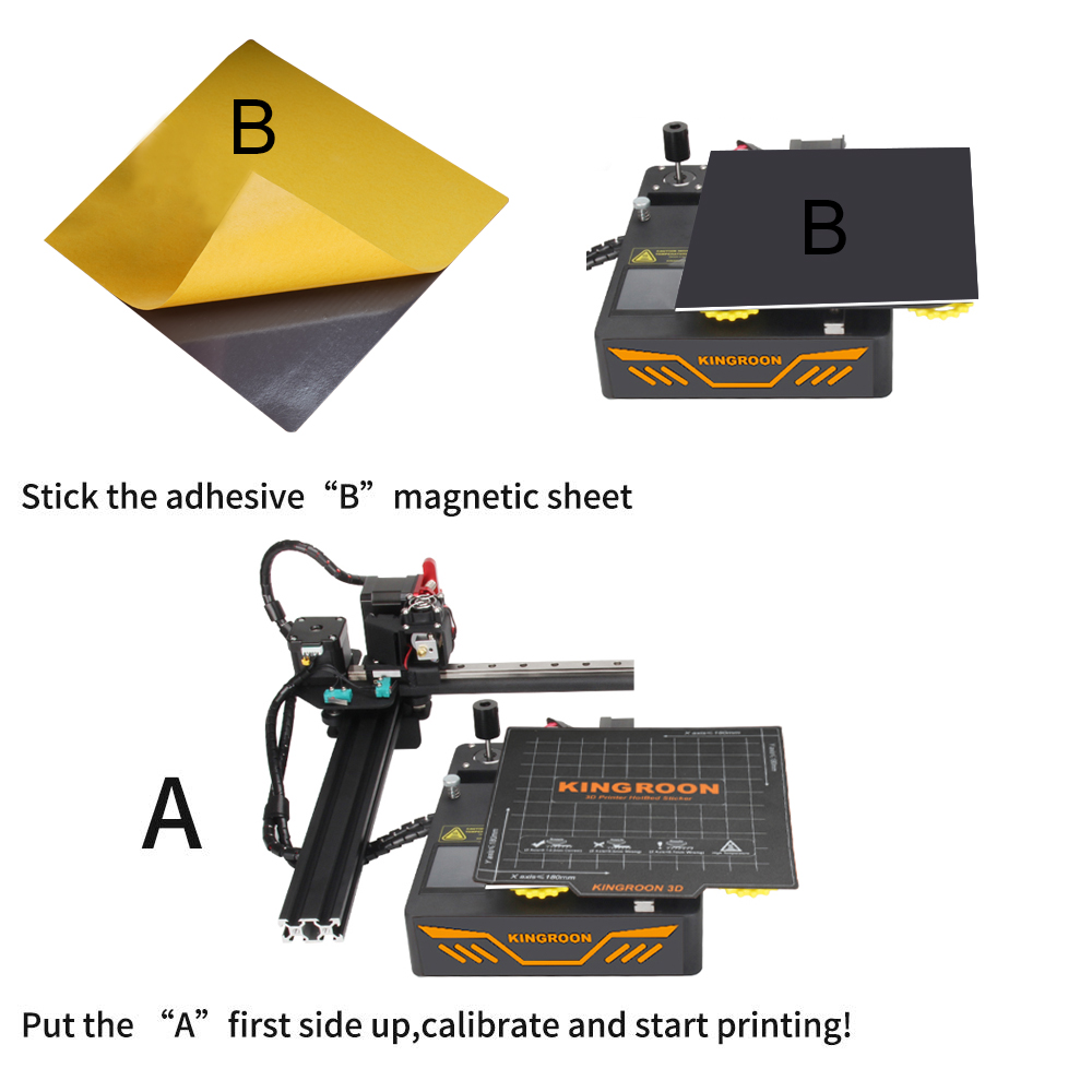 Flexible Magnetic 2 Layers 3D Printer Heated Bed