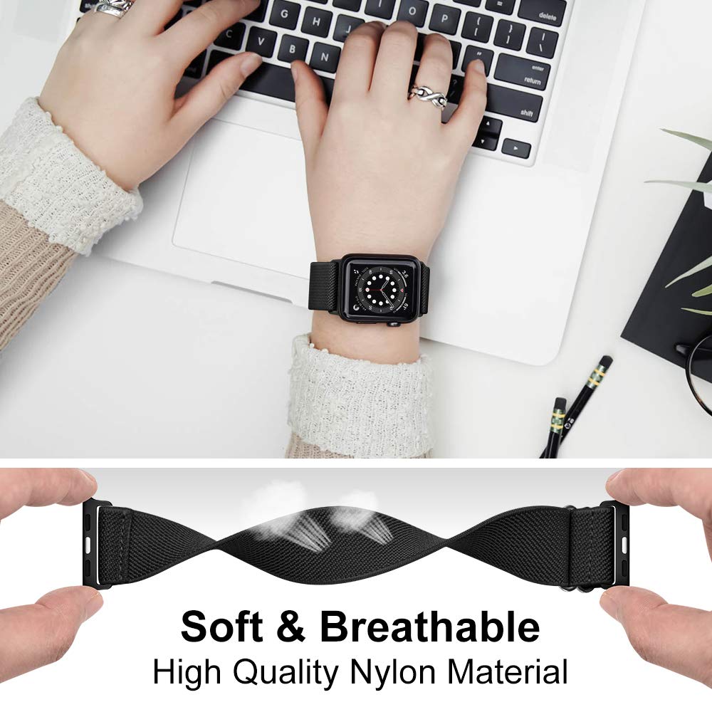 Lightweight Nylon Scrunchie Strap for Apple Watch