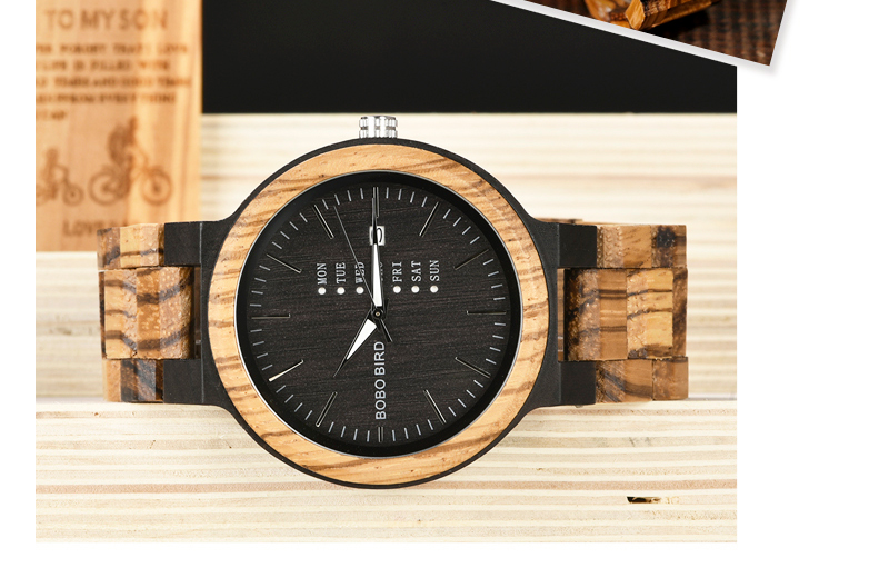 Men's Wooden Quartz Wrist Watch