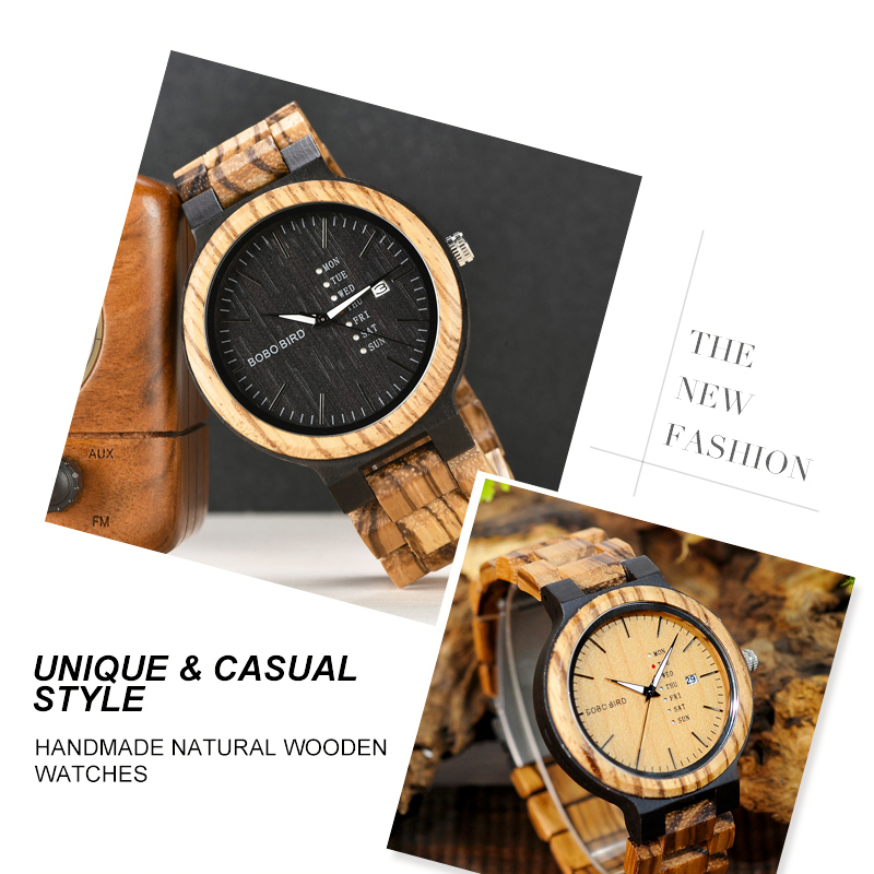 Men's Wooden Quartz Wrist Watch