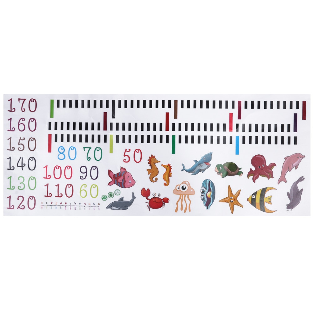 Cartoon Sea Animals Height Measuring Wall Sticker Cartoon Sea Animals Height Measuring Wall Sticker