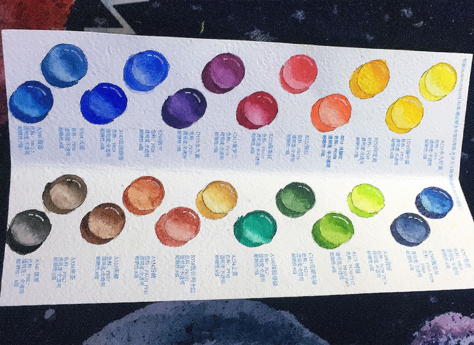 12-48 Colors Watercolor Pigment Paint