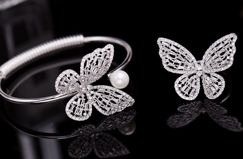 Women's Luxury Butterfly Pearl Jewelry Set