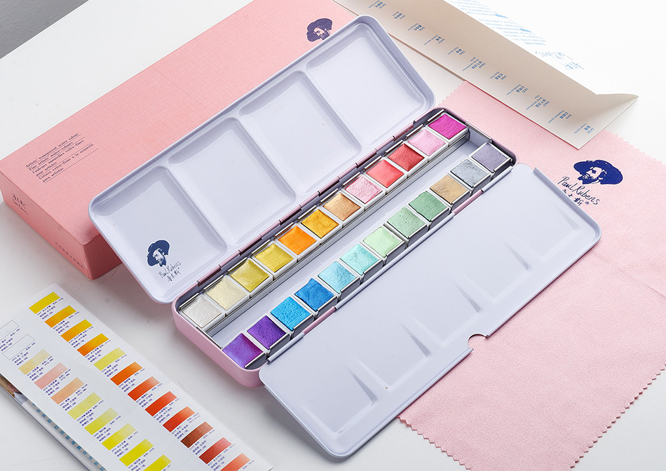 Portable Watercolor Paint with Glitter