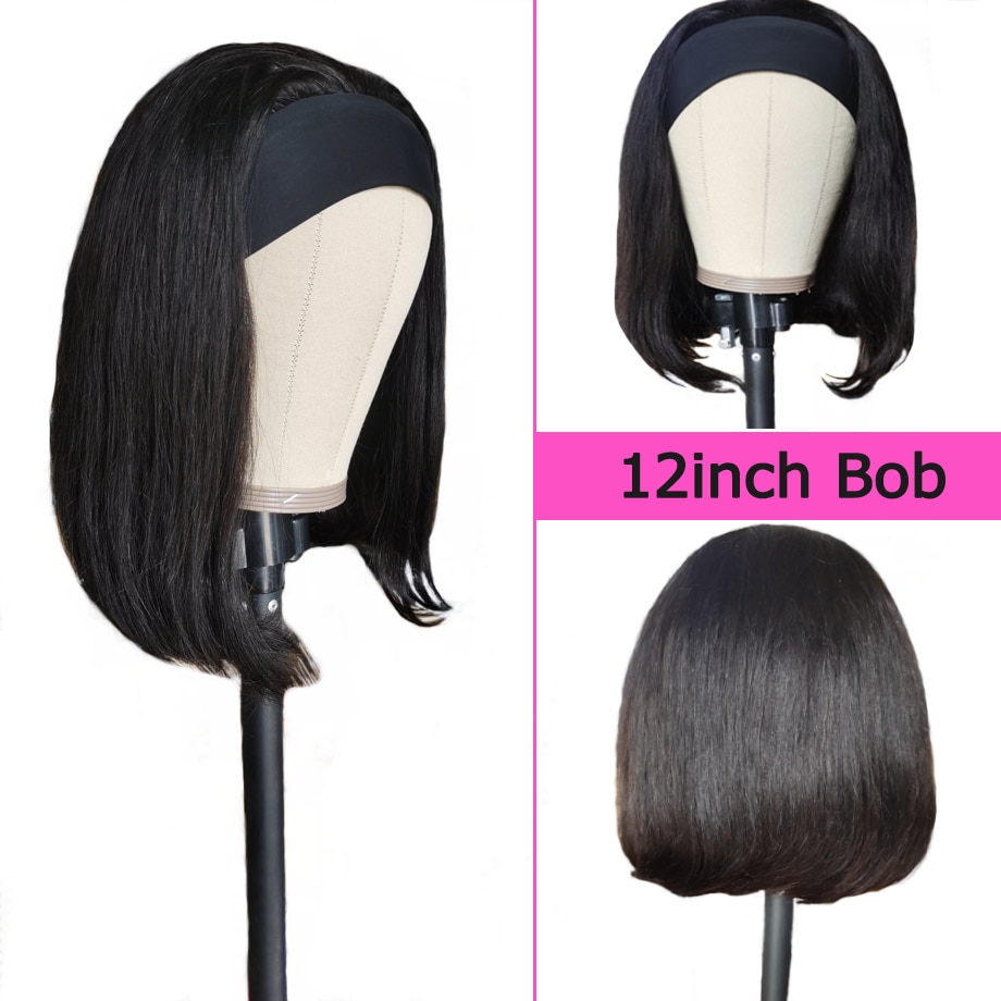 Women's Human Hair Headband Wig