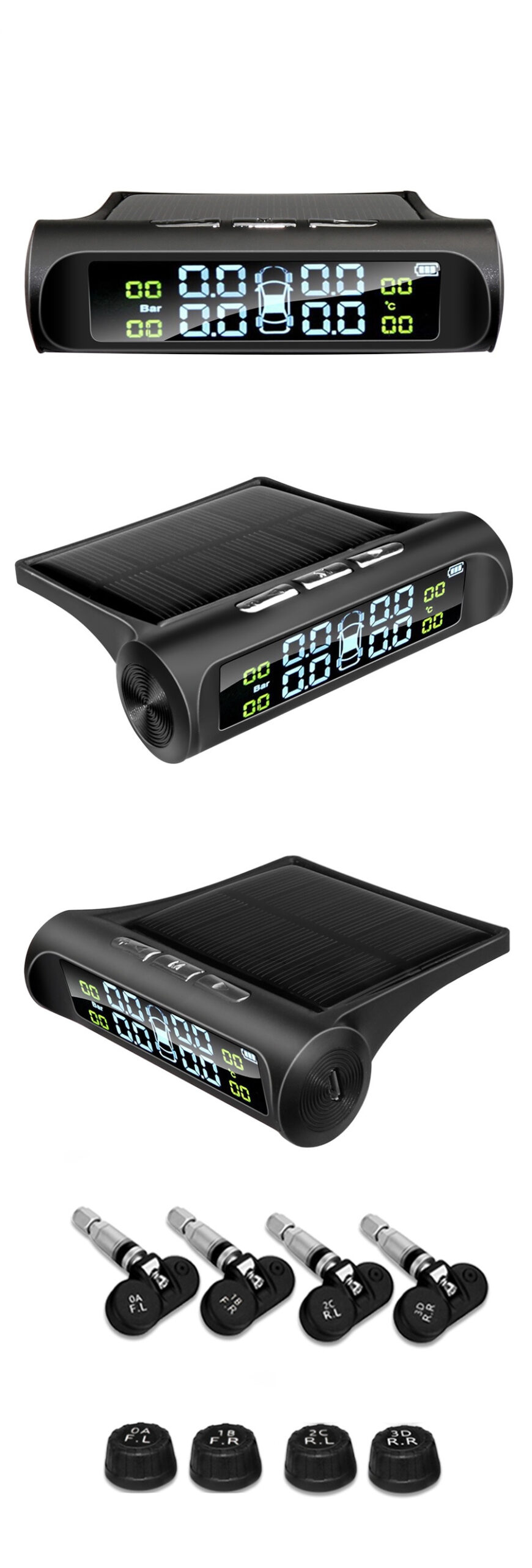 Solar Car Tire Pressure Alarm