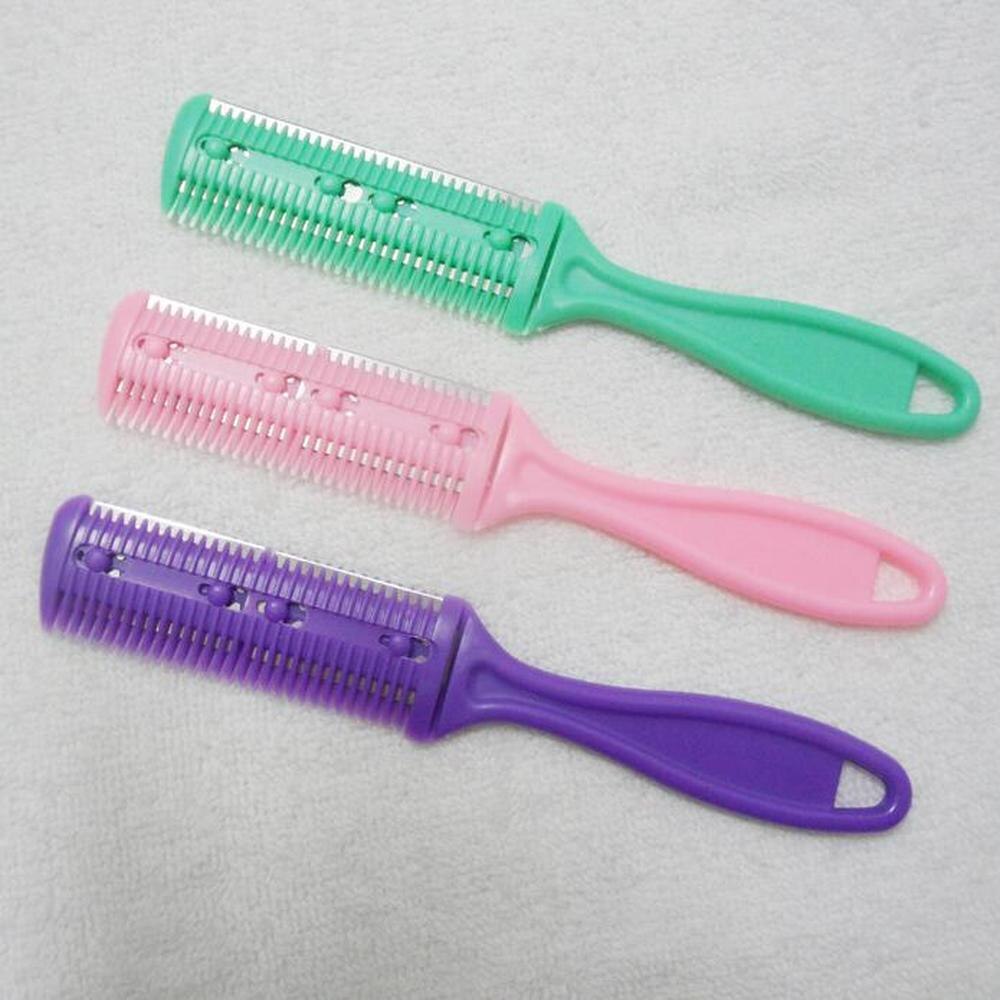 Hair Cutting Comb with Razor Blades