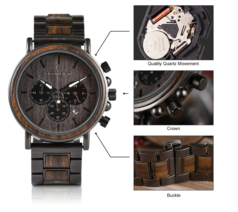 Men's Wooden Stylish Quartz Watch