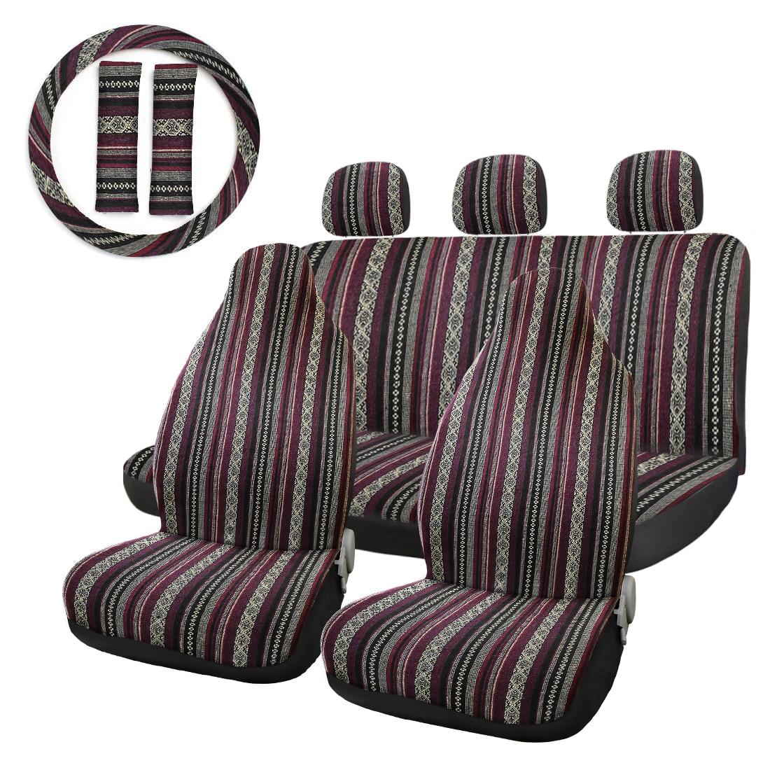 Car Seat Covers With Steering Wheel Cover Set