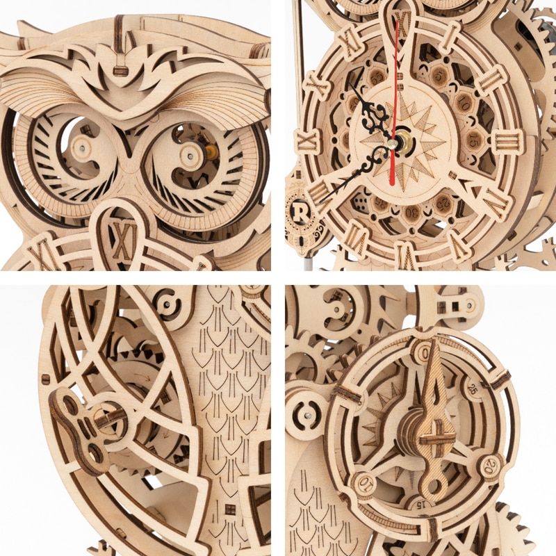 DIY 3D Owl Clock Wooden Puzzle DIY 3D Owl Clock Wooden Puzzle