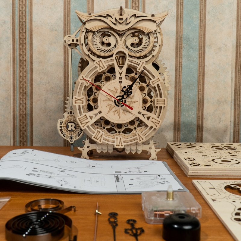 DIY 3D Owl Clock Wooden Puzzle DIY 3D Owl Clock Wooden Puzzle