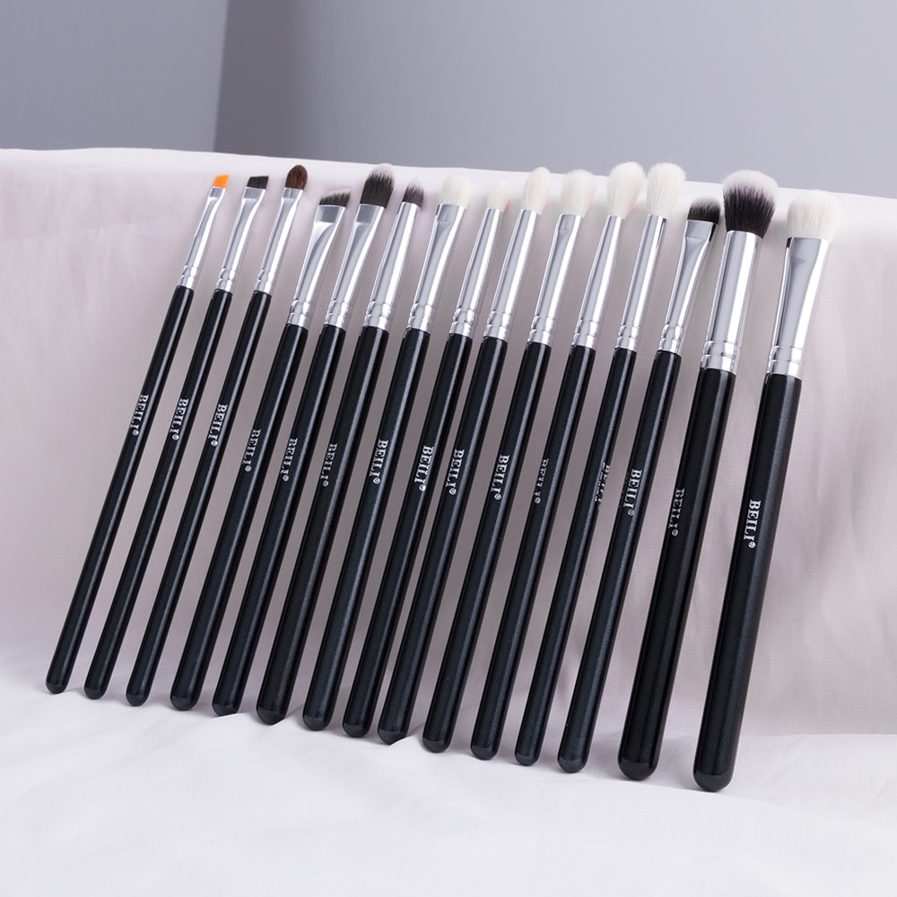 Goat Hair Eye Makeup Brushes 15 Pcs Set