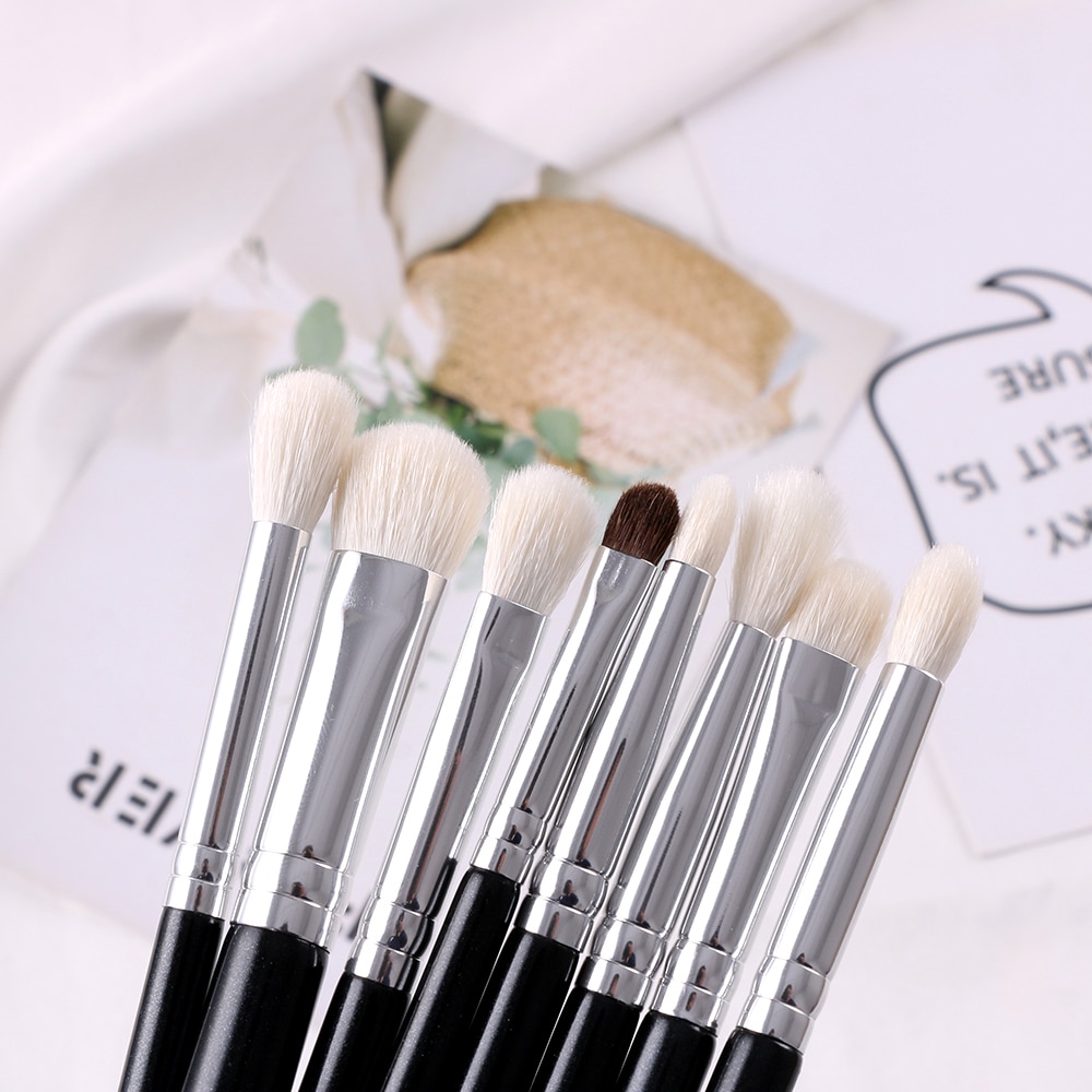 Goat Hair Eye Makeup Brushes 15 Pcs Set