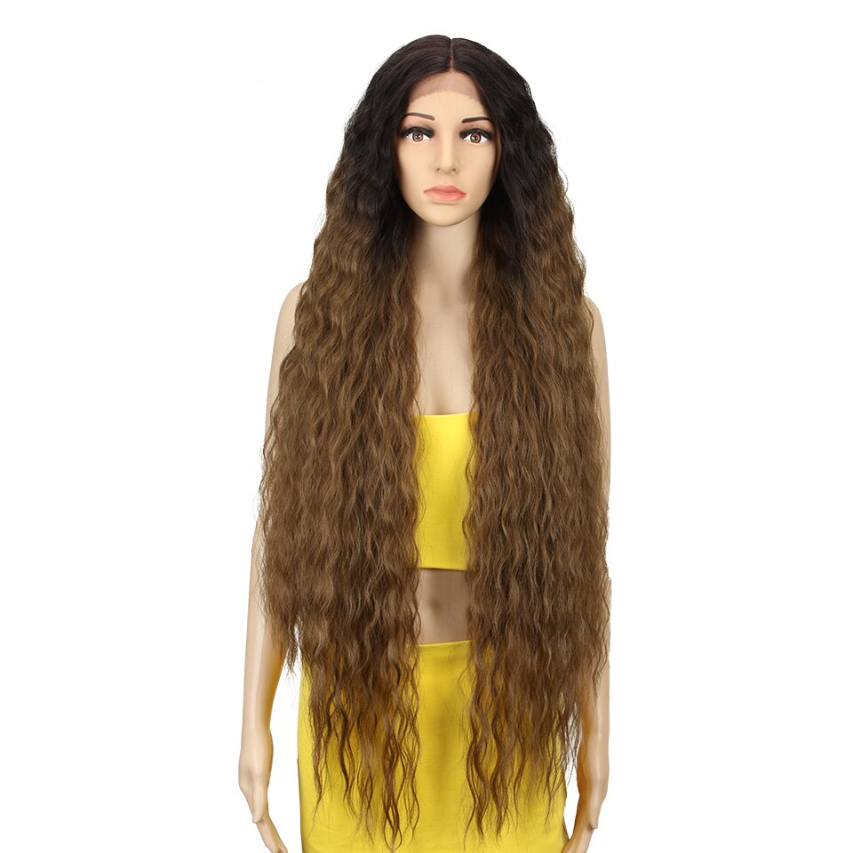 Blonde Super Long Wavy Lace Synthetic Hair Wig