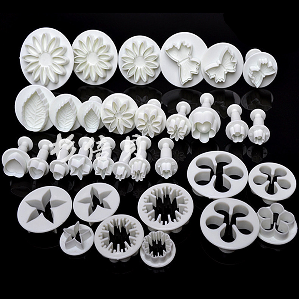 Flowers and Leaves Cake Decoration Molds Set