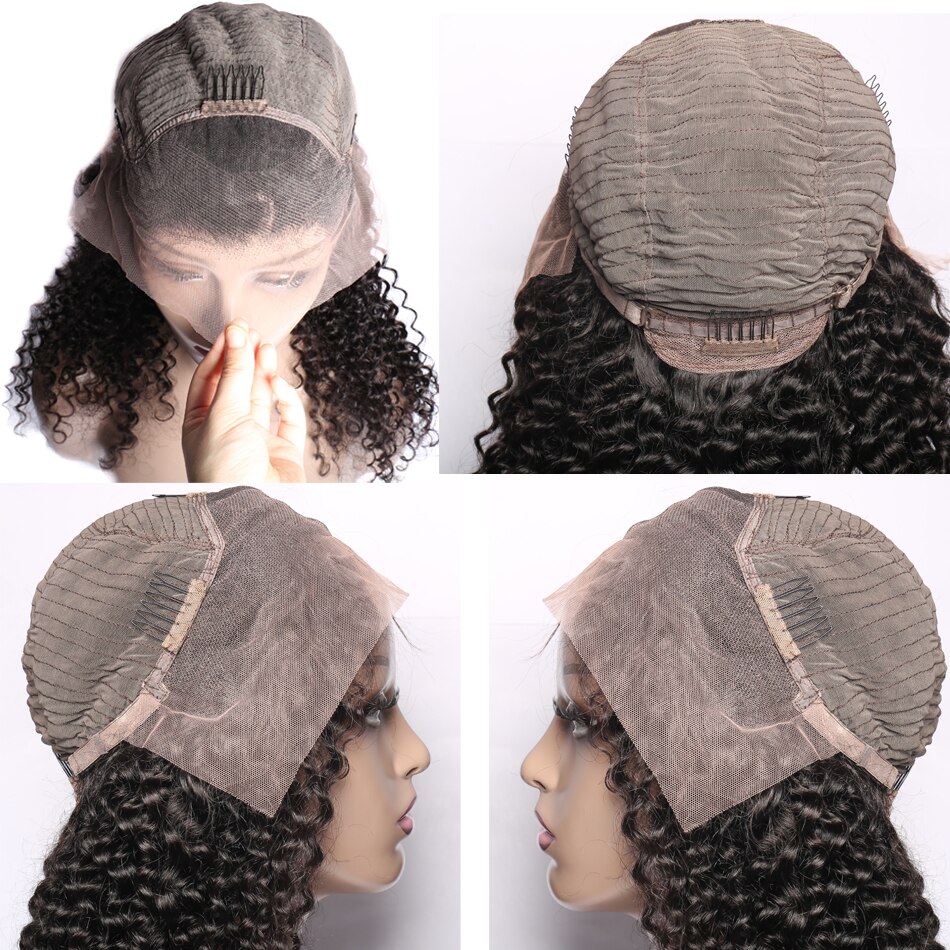 Curly Human Hair 150 Density Wigs