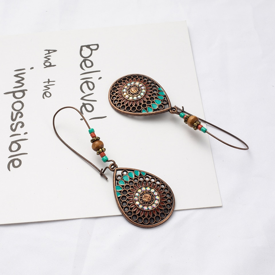 Boho Style Hollow Women's Drop Earrings