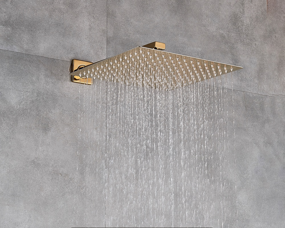 Brushed Golden Rainfall Shower Head