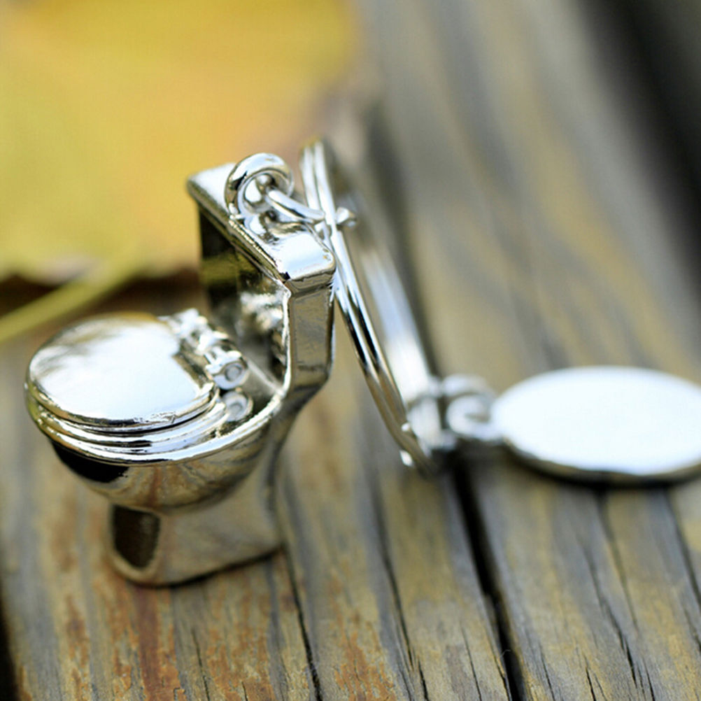 Funny Mini Toilet Metal Keychain