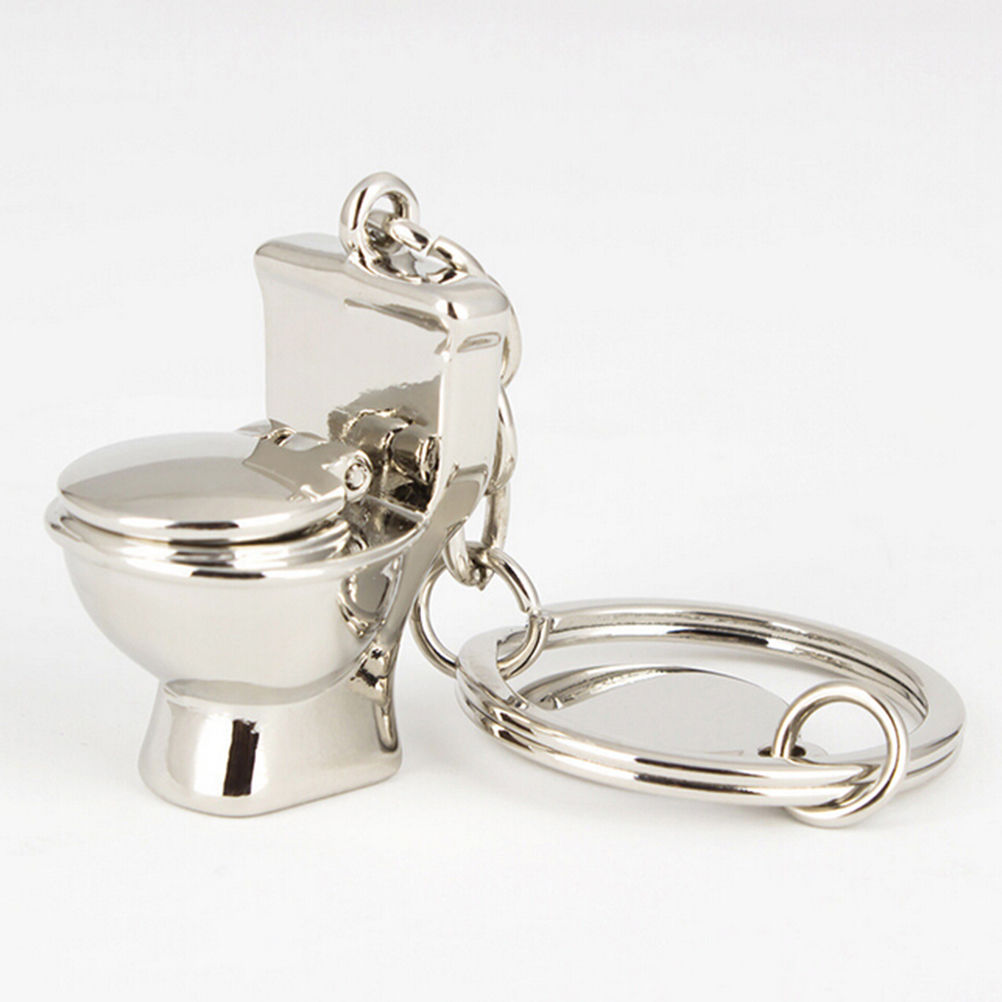 Funny Mini Toilet Metal Keychain