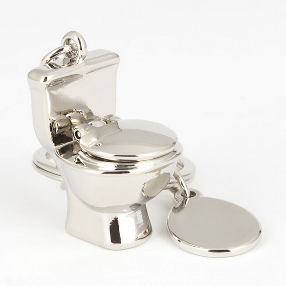 Funny Mini Toilet Metal Keychain