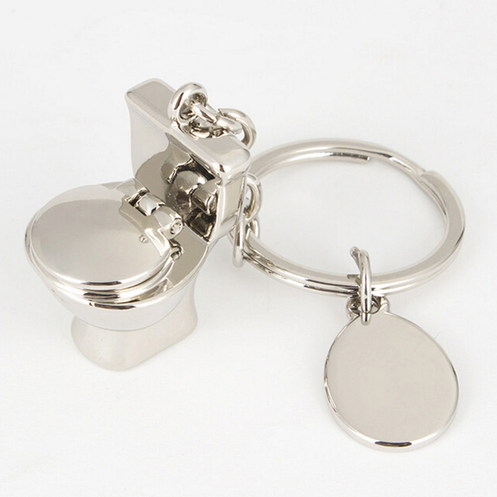 Funny Mini Toilet Metal Keychain