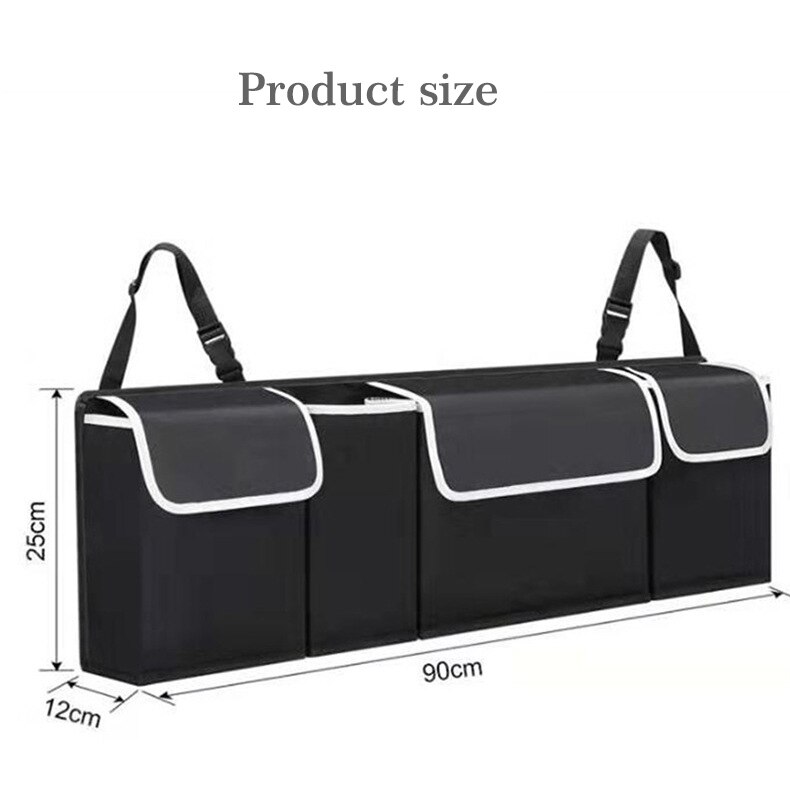 Contrast Trim Car Trunk Organizer