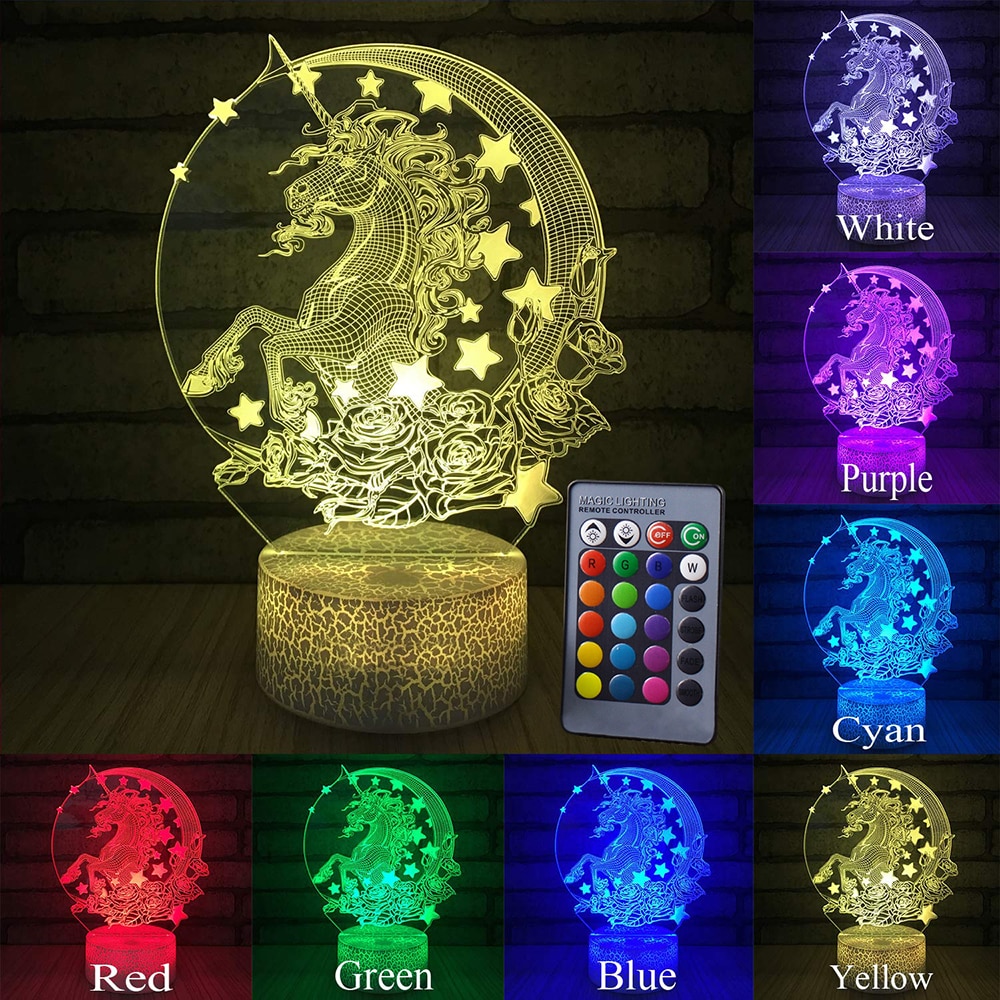 Unicorn 3D LED Night Light