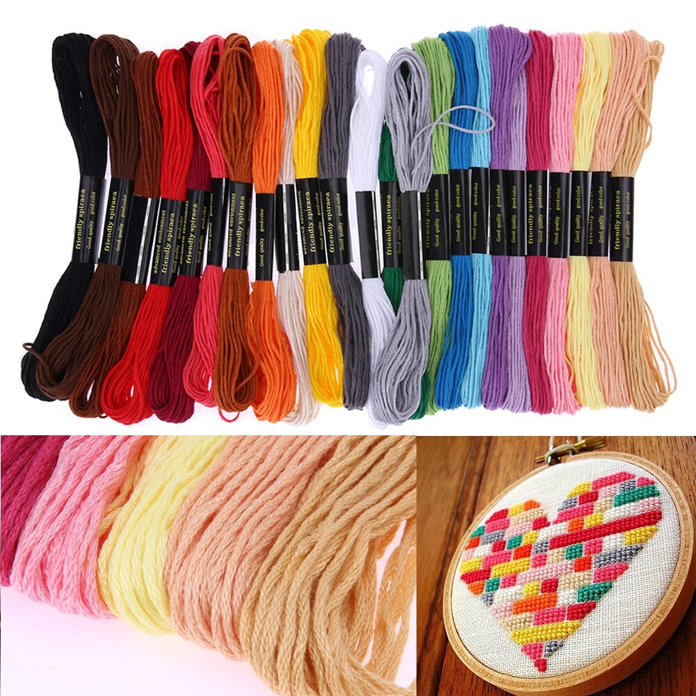 24 Colors Cross Stitch Thread Set