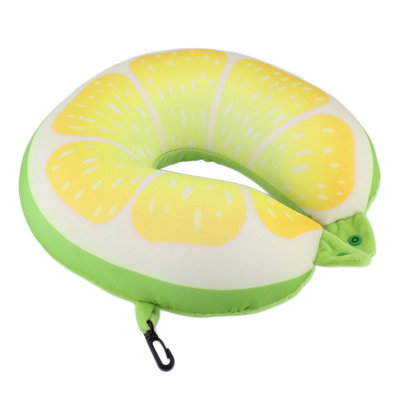 Fruit Printed U-Shaped Travel Pillow