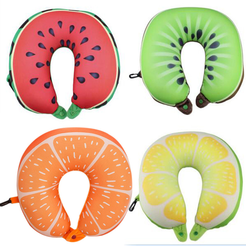 Fruit Printed U-Shaped Travel Pillow